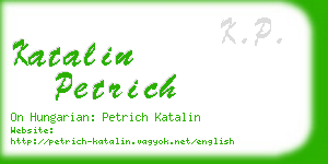 katalin petrich business card